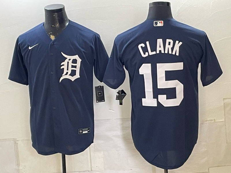 Men Detroit Tigers #15 Clark blue Nike 2026 MLB Jersey 080113->los angeles dodgers->MLB Jersey